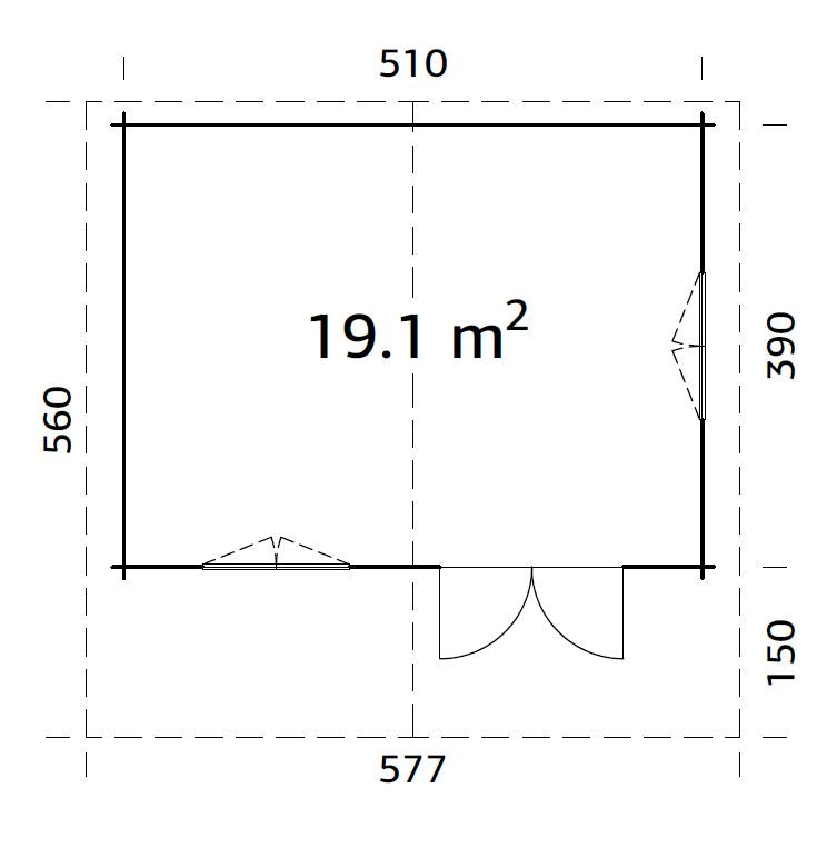 ZAHRADNÍ DOMEK Sally 19,1 m2