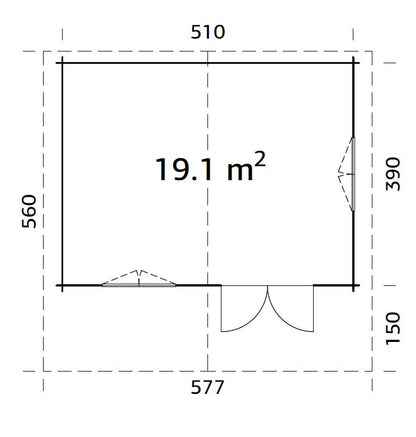 ZAHRADNÍ DOMEK Sally 19,1 m2