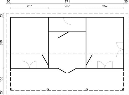 ZAHRADNÍ DOMEK Sandra 25,6 + 11,1 m2
