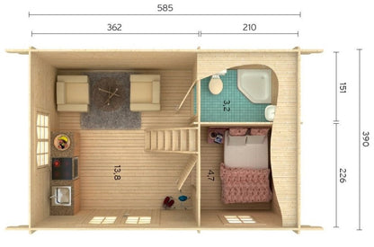 ZAHRADNÍ DOMEK Sandra 29,9 m2