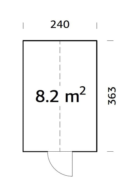 Zahradní domek Skleník Emilia 8,2 m2