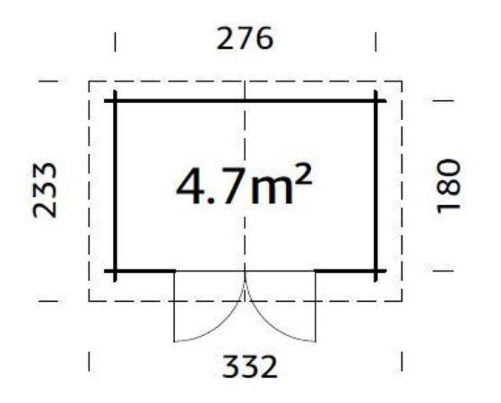 ZAHRADNÍ DOMEK Valentine 4,7 m2 (s hnědou impregnací)