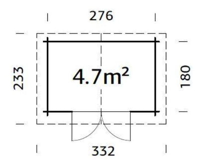 ZAHRADNÍ DOMEK Valentine 4,7 m2 (s hnědou impregnací)