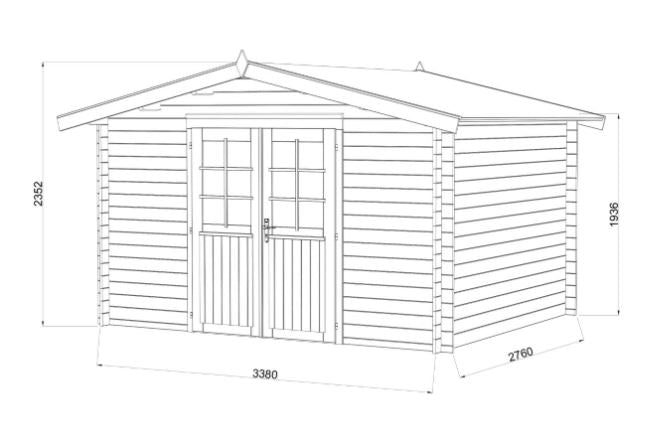ZAHRADNÍ DOMEK Valentine 9,0 m2 (s hnědou impregnací)
