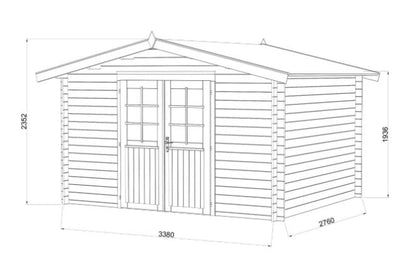 ZAHRADNÍ DOMEK Valentine 9,0 m2 (s hnědou impregnací)