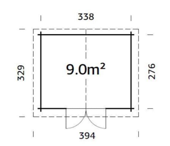 ZAHRADNÍ DOMEK Valentine 9,0 m2 (s hnědou impregnací)