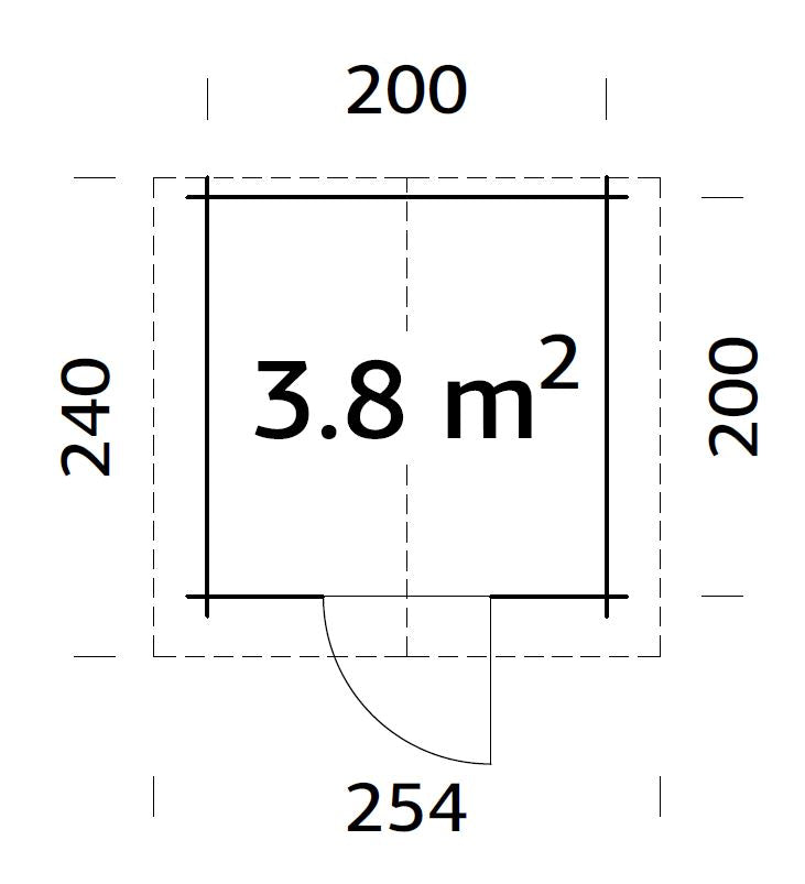 ZAHRADNÍ DOMEK Vivian 3,8 m2