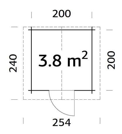 ZAHRADNÍ DOMEK Vivian 3,8 m2