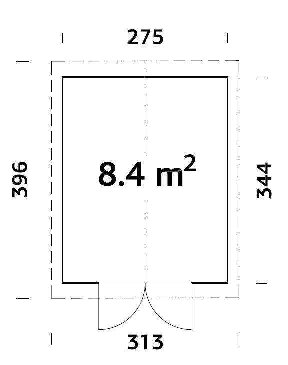 Zahradní nářaďový domek Martin 8,4 m2
