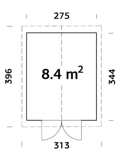 Zahradní nářaďový domek Martin 8,4 m2