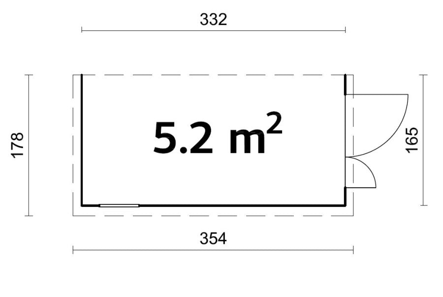 Zahradní nářaďový přístavek MIA 5,4 m2