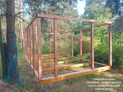 Základový rám na zemních vrutech včetně montáže (Serena 12,6 m2)