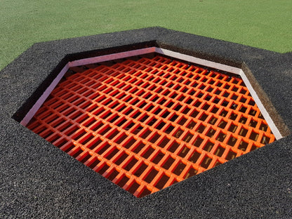 Zemní trampolína HEXO - šestiboká 1,7 x 1,5 m