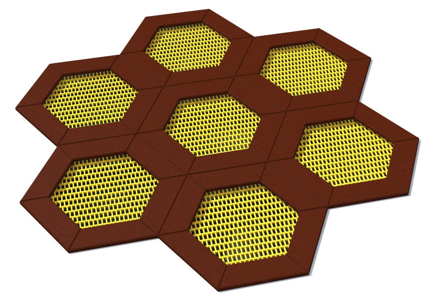 Zemní trampolína HEXO - šestiboká 1,7 x 1,5 m