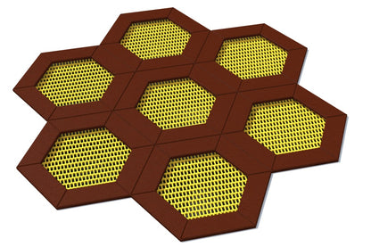 Zemní trampolína HEXO - šestiboká 1,7 x 1,5 m
