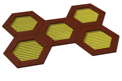 Zemní trampolína HEXO - šestiboká 1,7 x 1,5 m