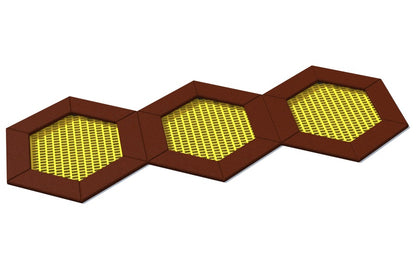Zemní trampolína HEXO - šestiboká 1,7 x 1,5 m