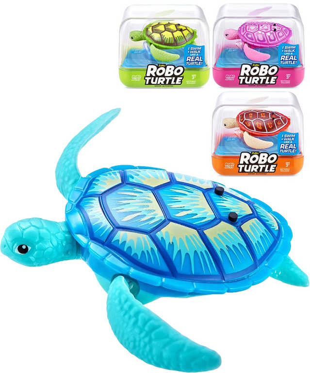 ZURU Robo Alive želva plave / chodí / potápí se na baterie 4 barvy